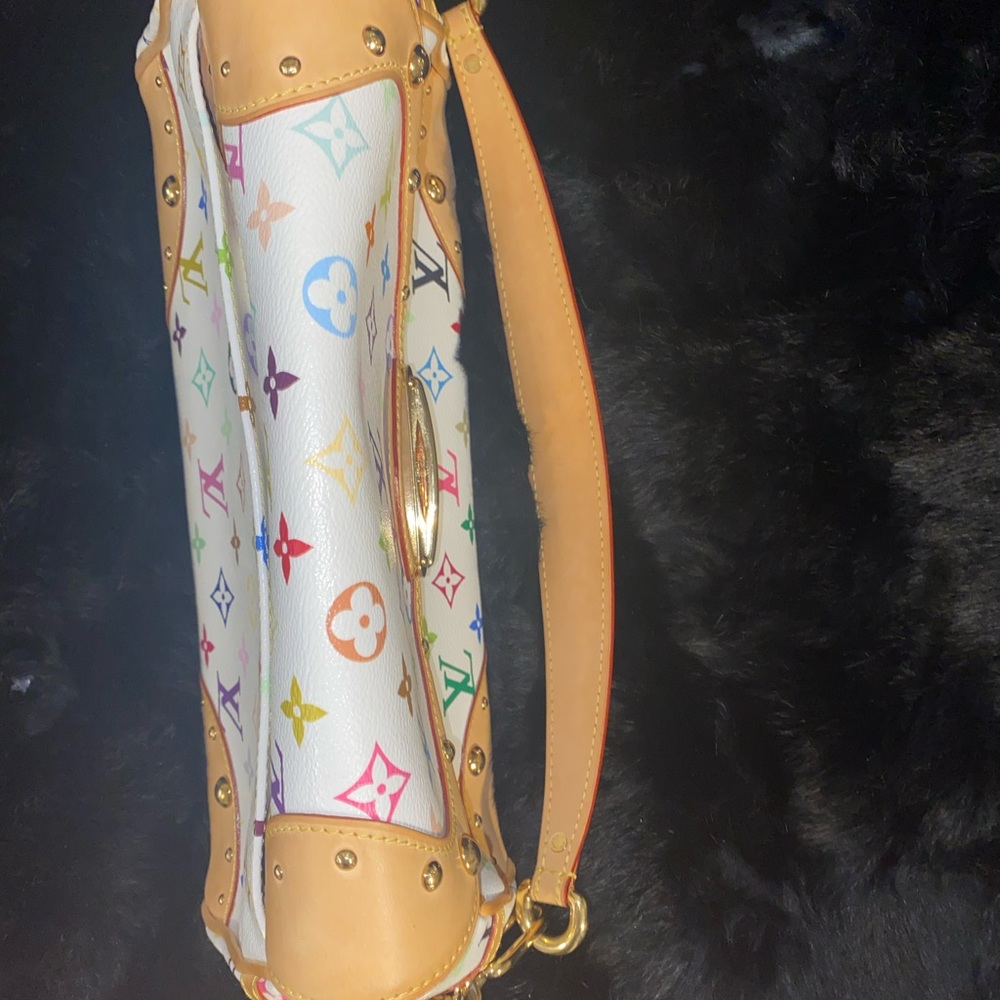SOLD- TAKASHI MURAKAMI X LOUIS VUITTON WHITE MONOGRAM MULTICOLOR  BEVERLY GM - Picture 10 of 14